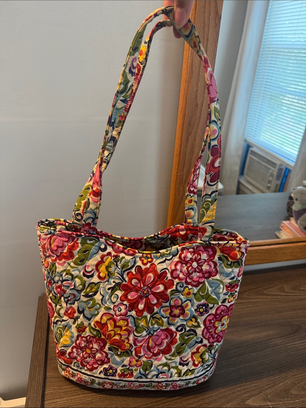Vera Bradley Floral Quilted Tote - Red, Pink, Green, Yellow, Blue